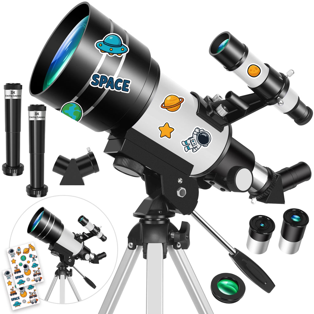 150X 70mm Astronomical Telescope for Adults Beginners Camping Nature Observation