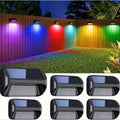 Solar Wall/Fence Lamp Lights RGB Modes For Backyard Patio Deck Waterproof