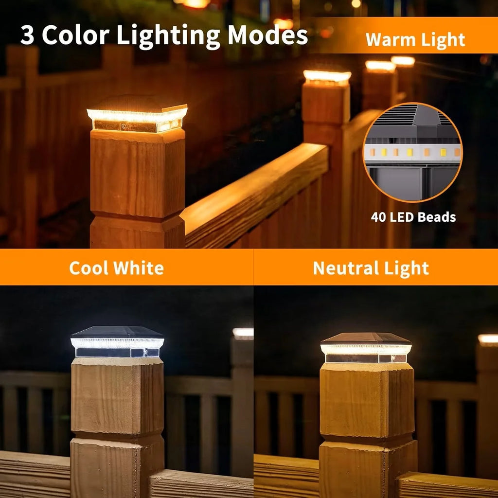 Solar Post Lights Outdoor 30 Lumens