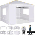 10x10FT Pop Up Canopy Tent with Sidewalls and Roll-up Ventilated Windows