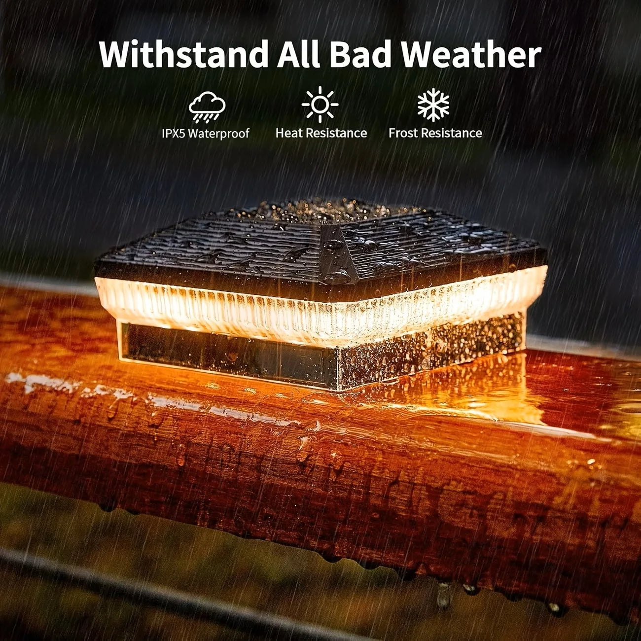 Solar Post Lights Outdoor 30 Lumens