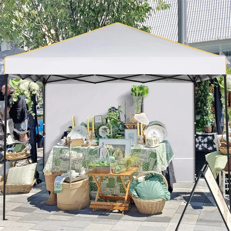 10x10FT Pop Up Canopy Tent with Sidewalls and Roll-up Ventilated Windows