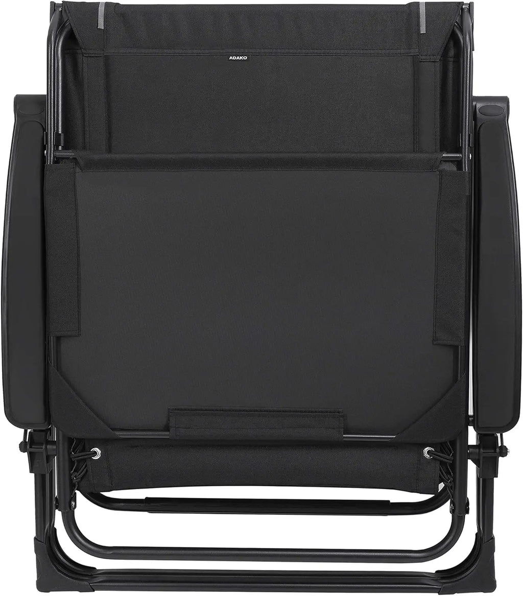 XXL Oversize Recliner Folding Chair for Camping Patio Outdoors Zero Gravity Extra Wide Reclining Padded Seats with Sunshade