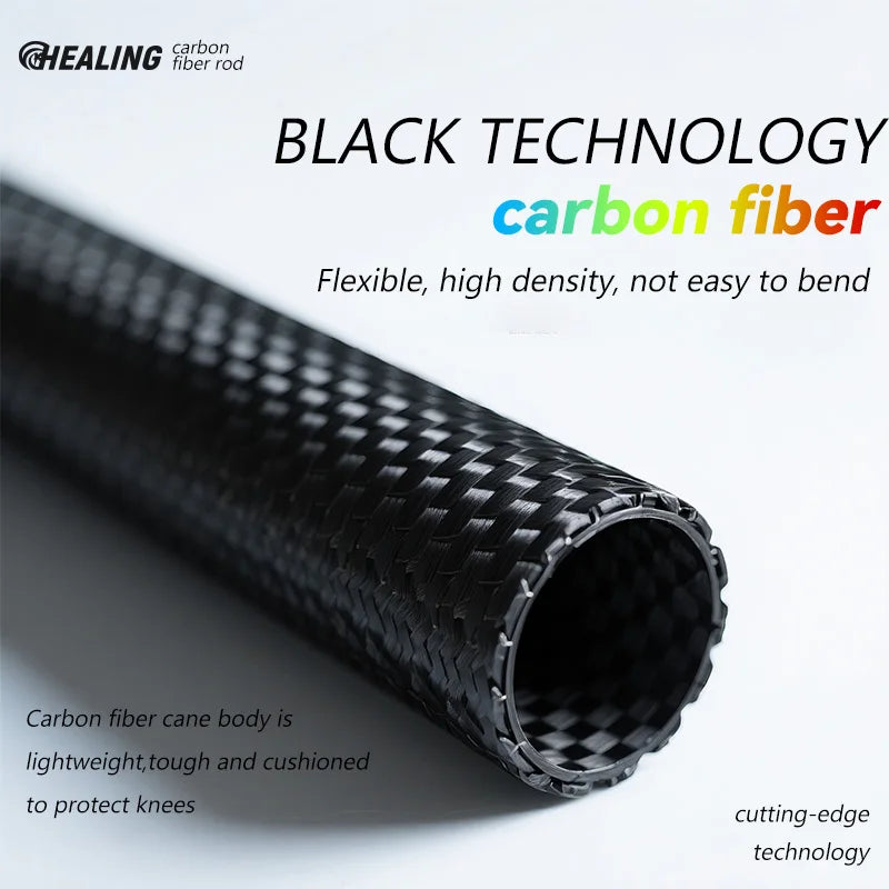 2PCs Carbon Fiber Foldable 5-Sections Ultra-Light 110g Trekking Poles Walking Cane, Hiking Sticks for Outdoor