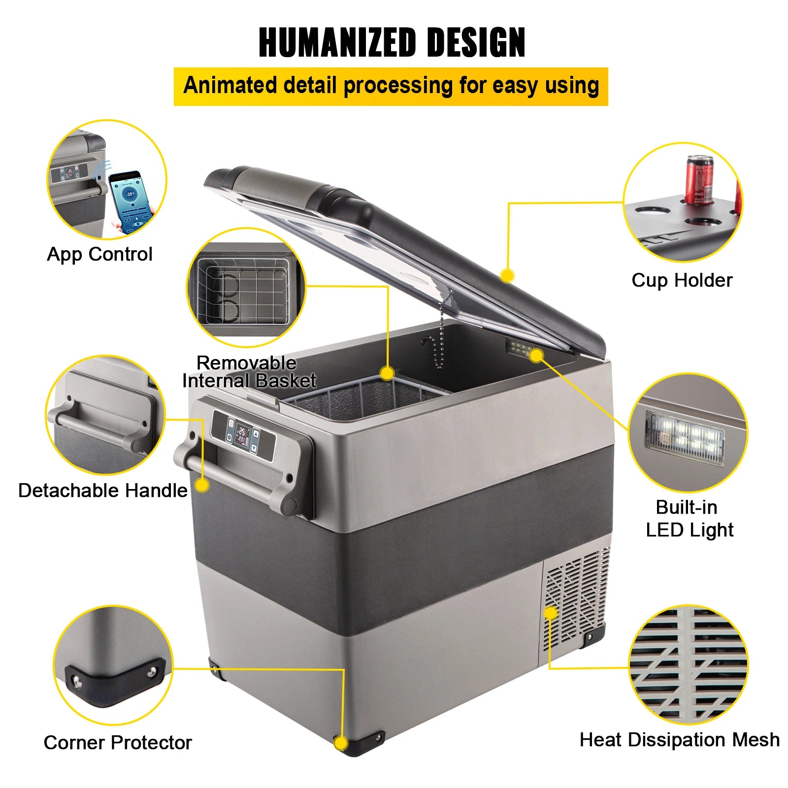 20L 22L 35L 45L 55L Car Refrigerator Mini Portable Cooler DC 110- Ice Box for Camping