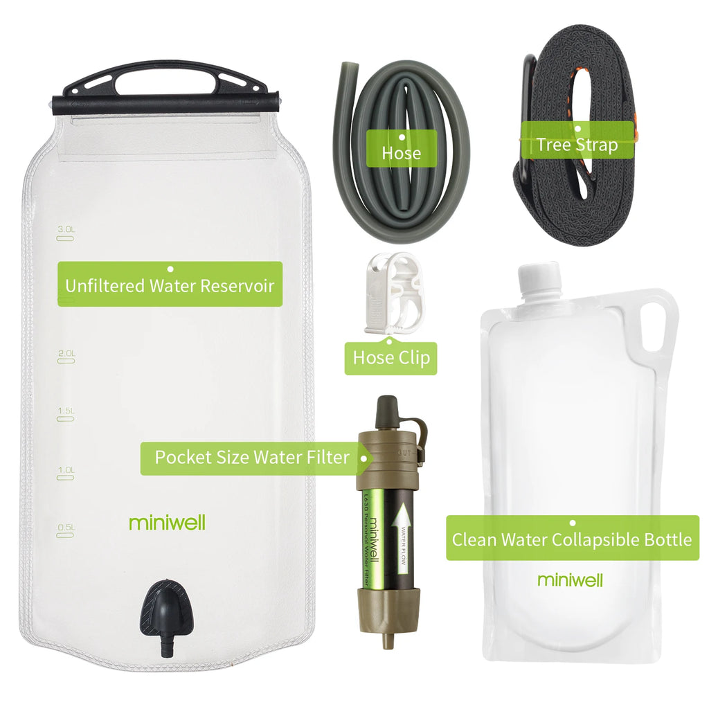 L630 Personal Camping Purification Water Filter Straw for Survival or Emergency