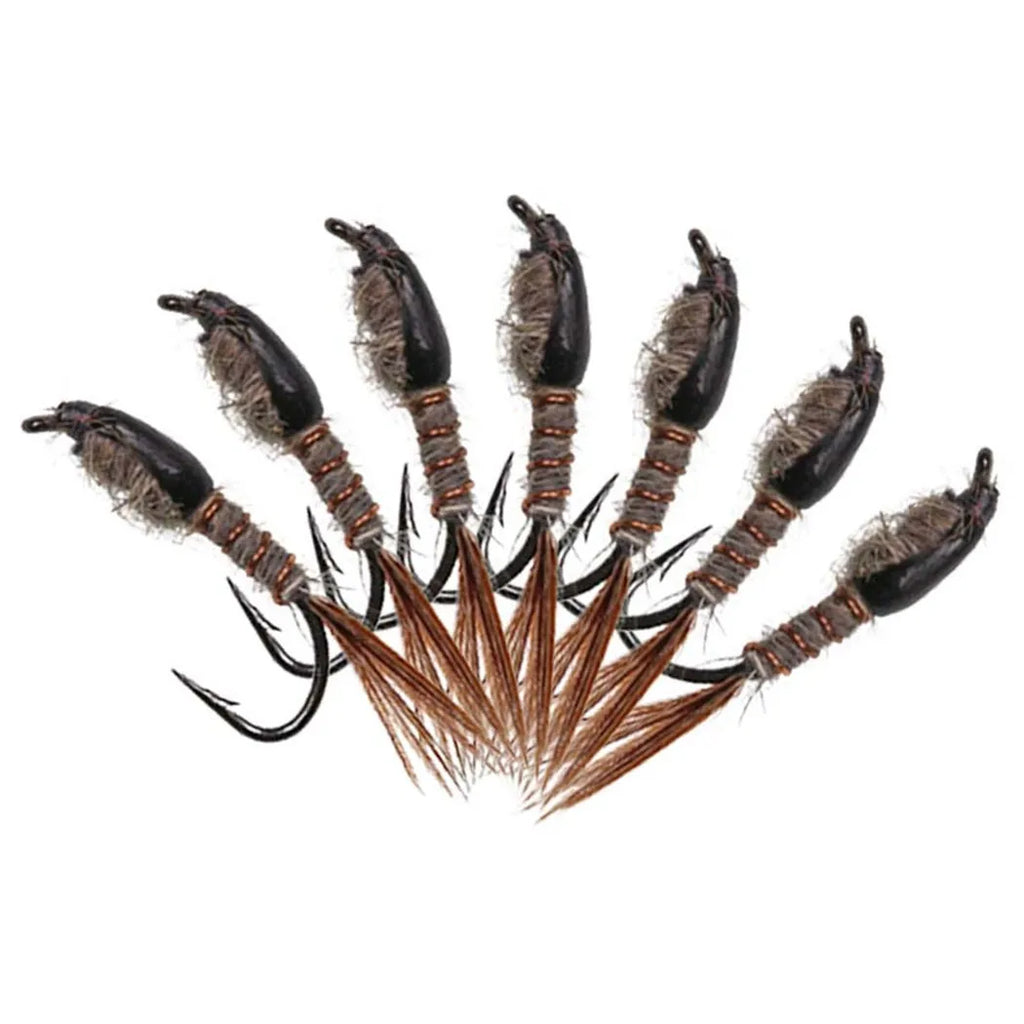 40-148Pieces/Box Trout Fly Fishing Assorted Nymph Dry Wet Flies