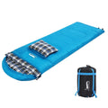 Soft Flannel Sleeping Bags with Pillow for Adult Kids Winter Warm Lining Hiking Camping