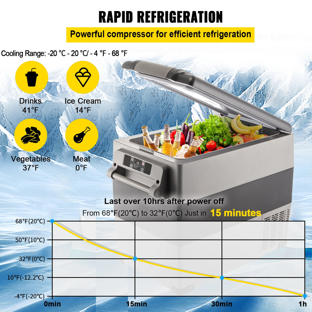20L 22L 35L 45L 55L Car Refrigerator Mini Portable Cooler DC 110- Ice Box for Camping