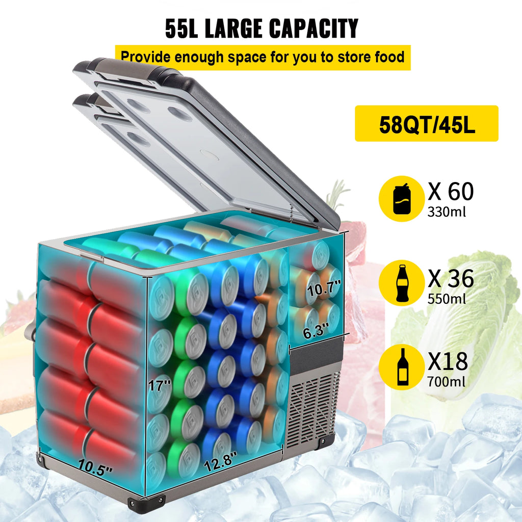 20L 22L 35L 45L 55L Car Refrigerator Mini Portable Cooler DC 110- Ice Box for Camping