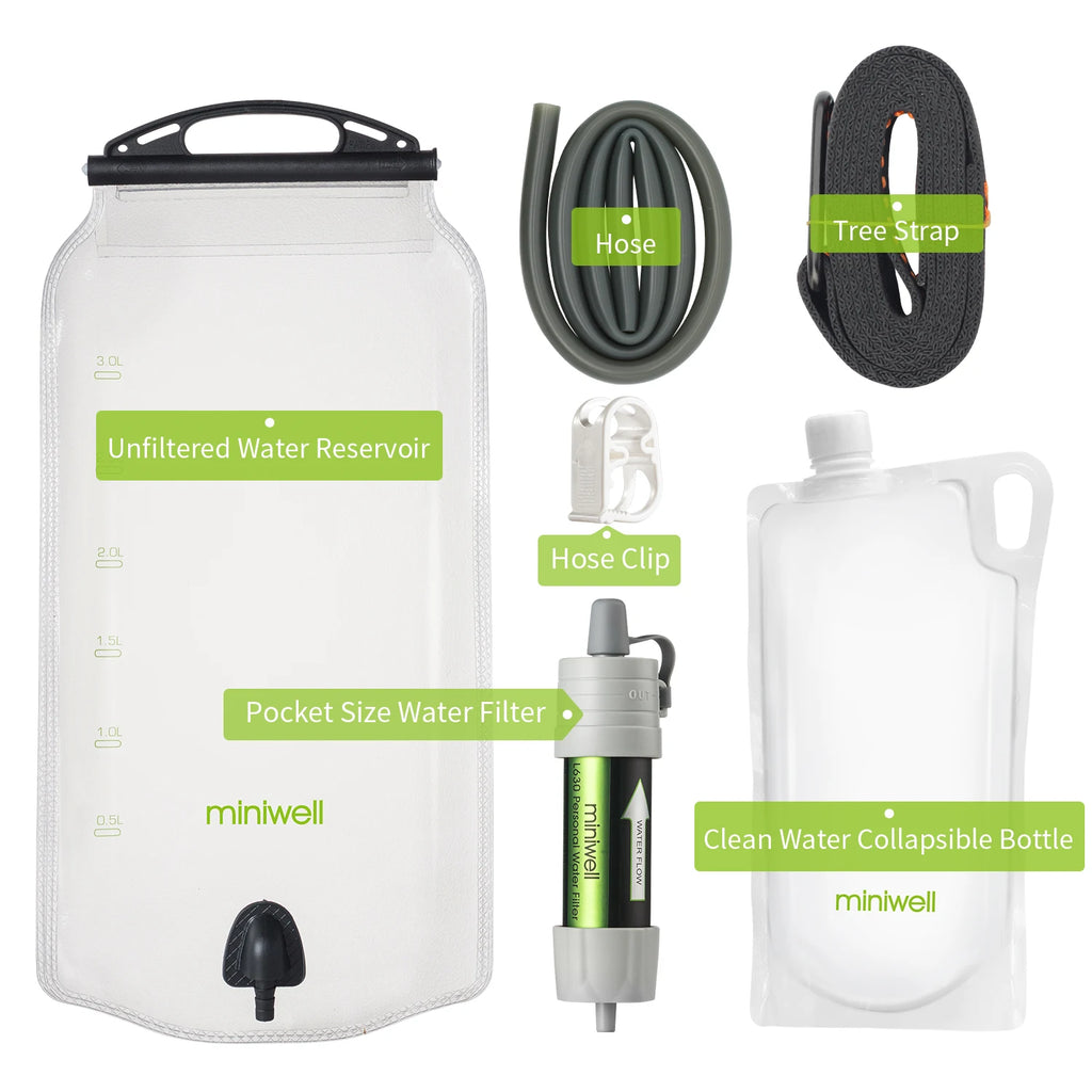 L630 Personal Camping Purification Water Filter Straw for Survival or Emergency