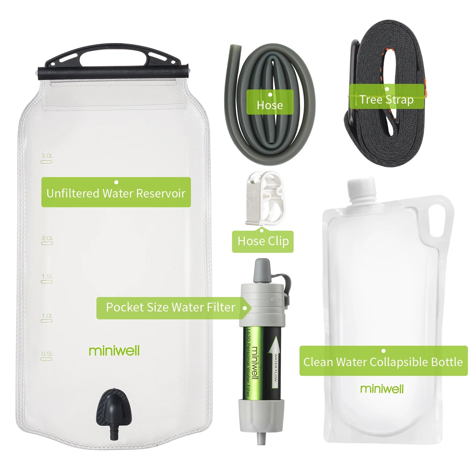 L630 Personal Camping Purification Water Filter Straw for Survival or Emergency