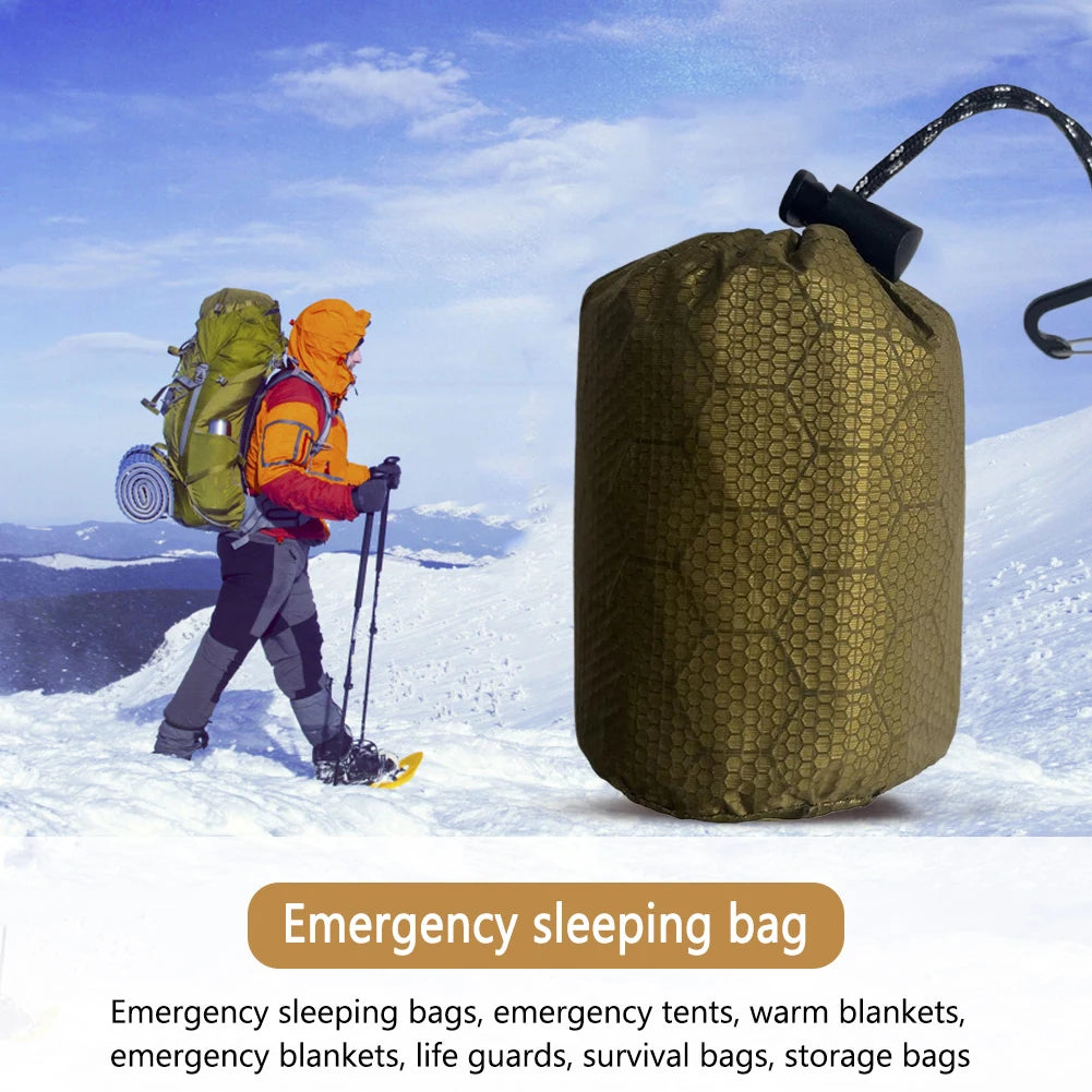 2-5PCS Waterproof Thermal Emergency Sleeping Bag Bivy Sack Survival Blanket Windproof Hiking Outdoor
