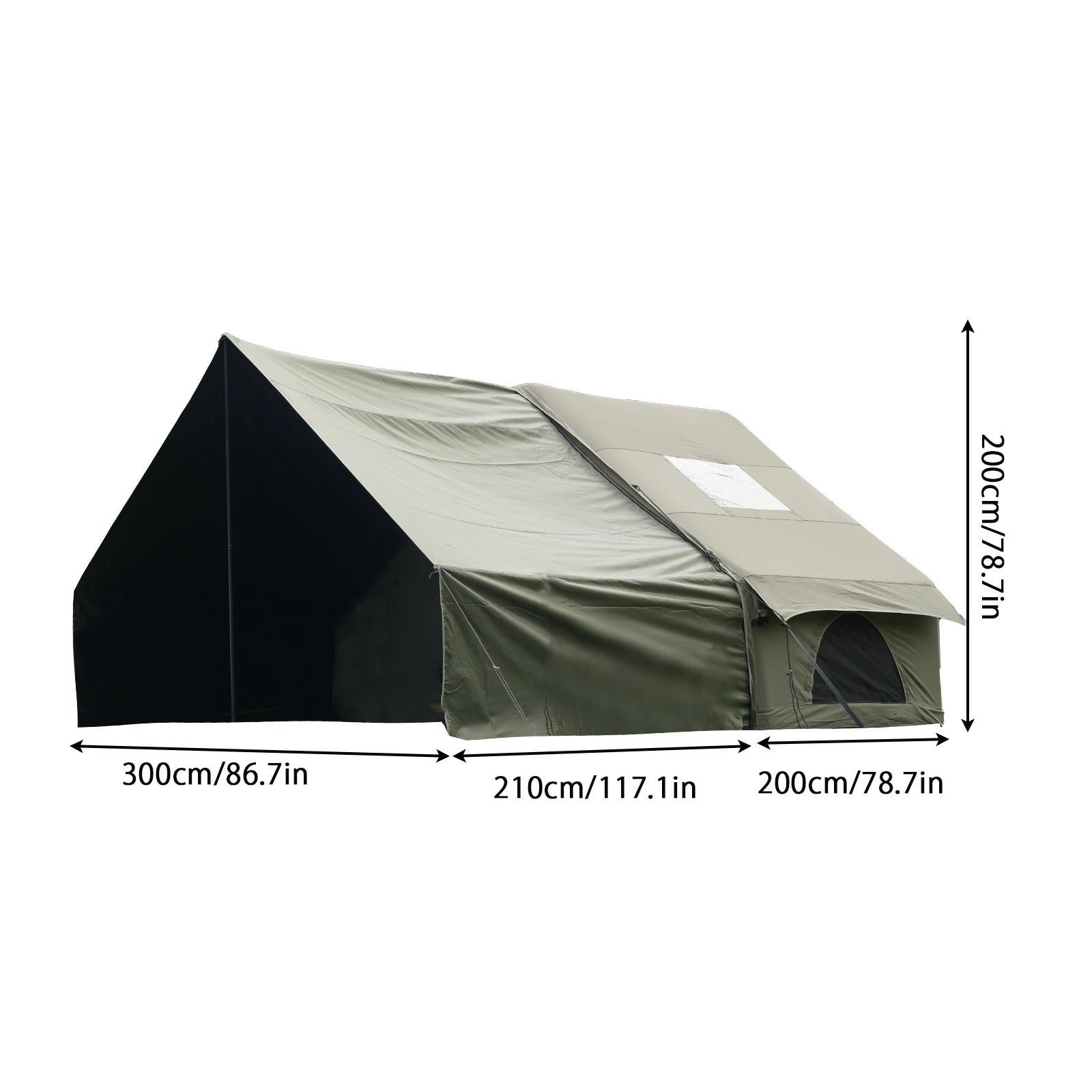 Large Inflatable Camping Tent with Skylight, Quick Air-Flow