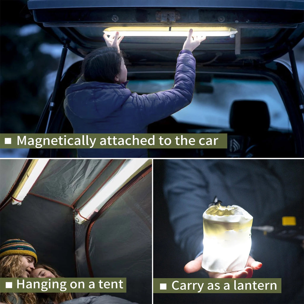 Rechargeable Portable Camping Strong Light Waterproof 2000 mAh Tent Lamp Spotlight Outdoor Lighting