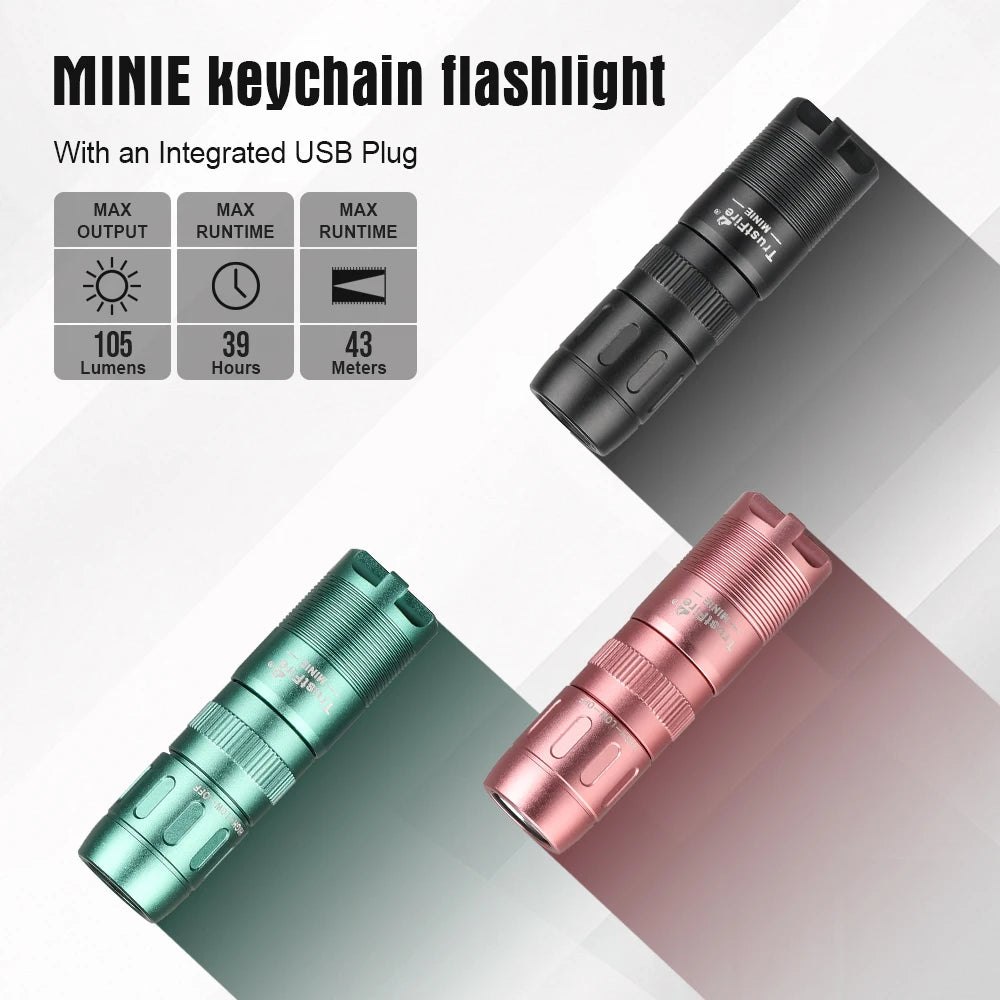 MINIE EDC Flashlight with Magnetic LED Rechargeable  Flashlights For Camping Hiking