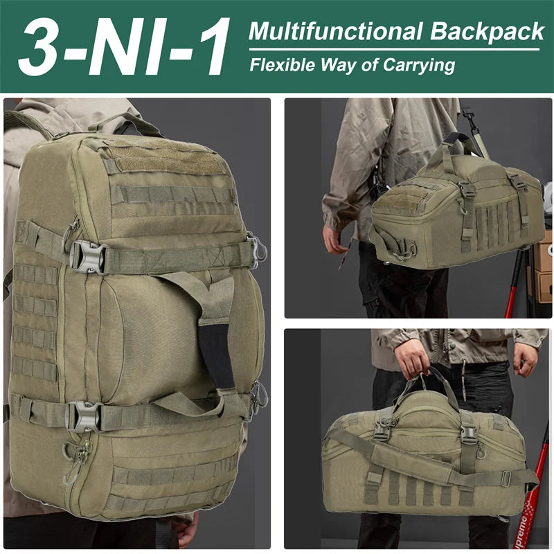 30L 45L 80L Outdoor Mountaineering Bag Molle Tactical Backpack Large Duffel Hiking Camping