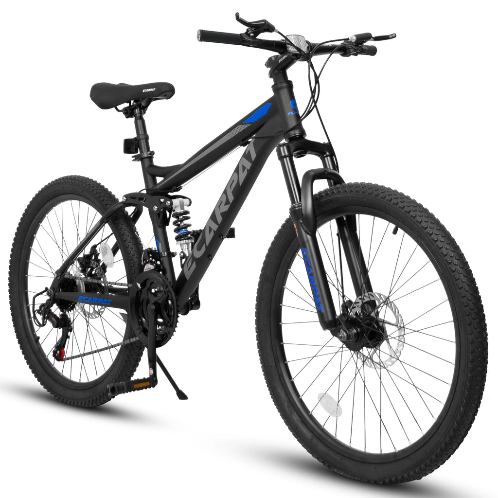 Dual Full Suspension Mountain Bike 24/26/27.5 Inch, 21-Speed Men/Women