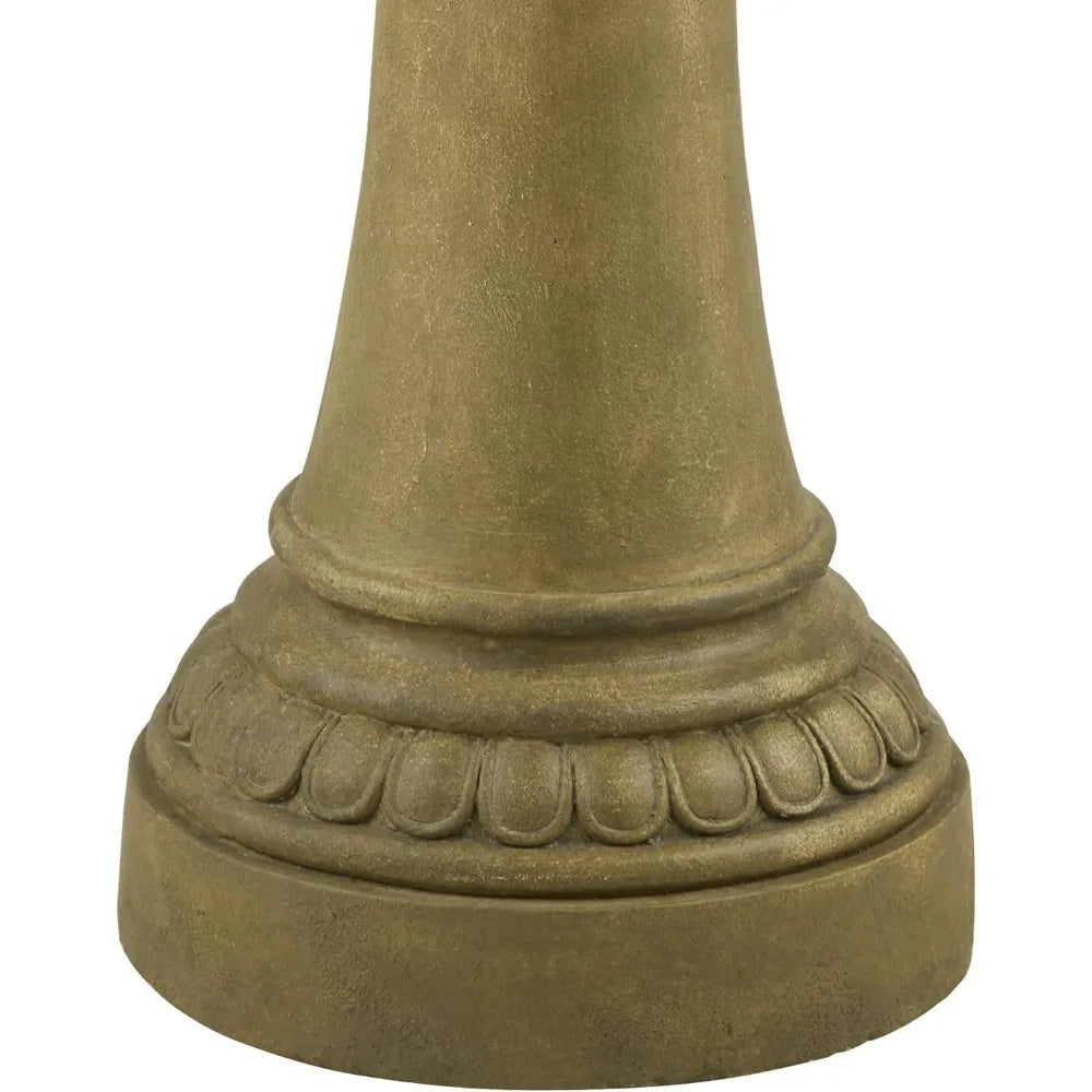 Sag Harbor 66" High Large Italian Outdoor Decor Sand Stone Floor Fountain with Light LED Waterfall 4-Tier Standing Basin Water F