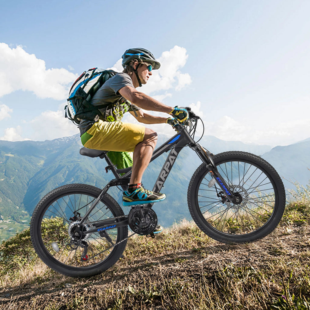 Dual Full Suspension Mountain Bike 24/26/27.5 Inch, 21-Speed Men/Women