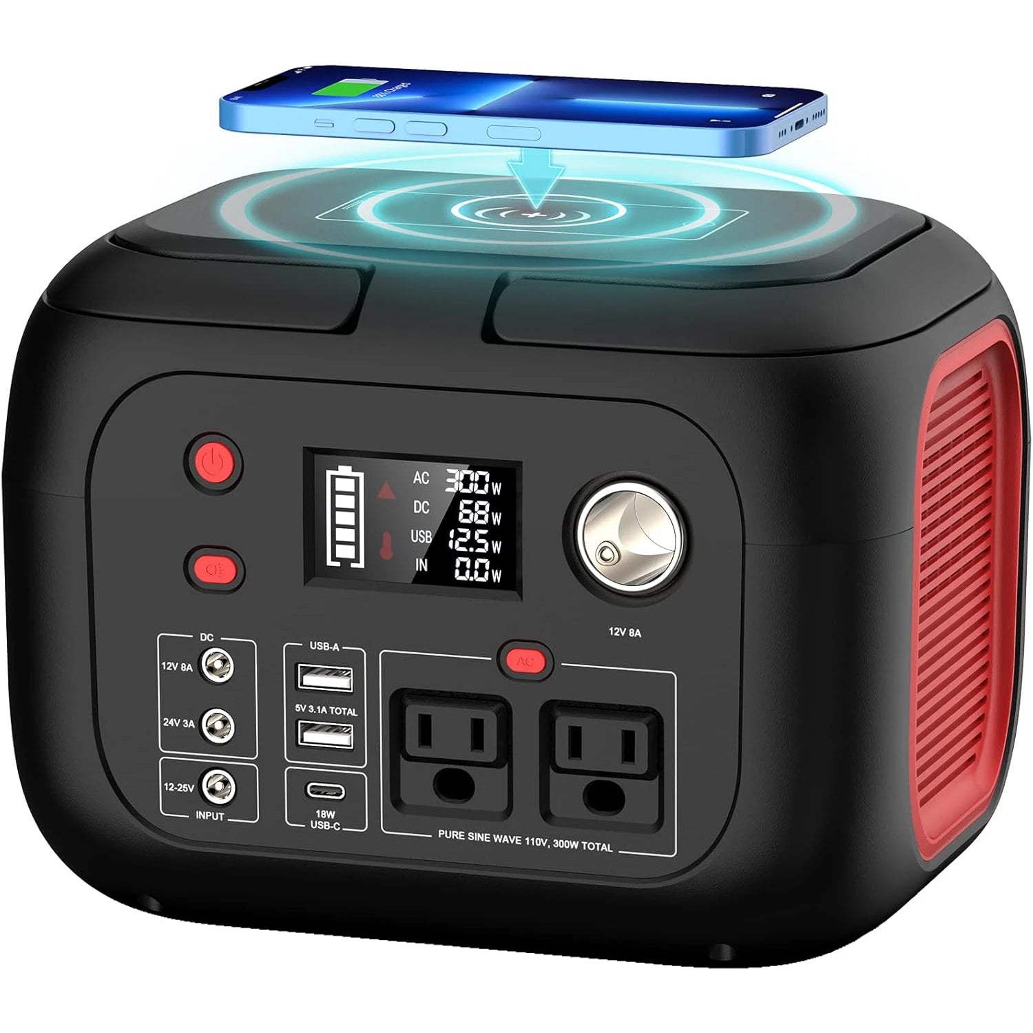 600W/300W Portable Power Station Solar Generator