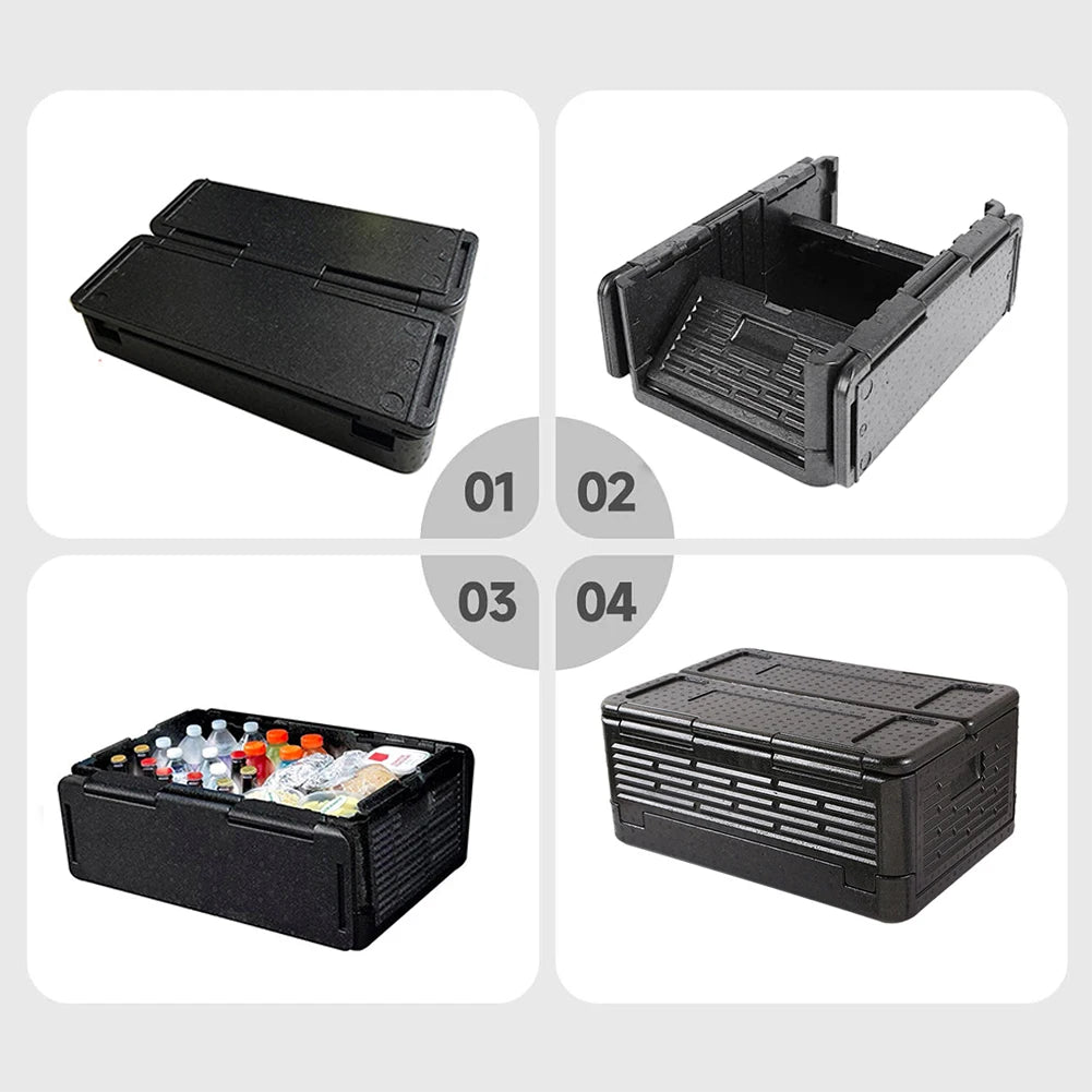 Top Load Camping Insulated Box Lightweight Foldable Food Pan Carrier Outdoor