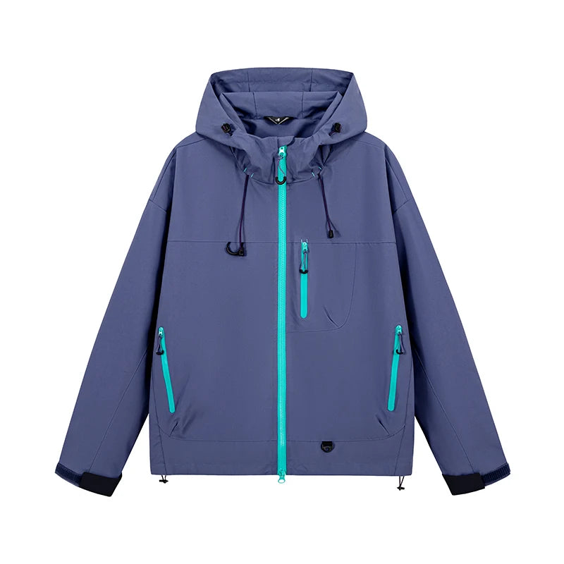 Unisex Hiking Jacket Waterproof Windbreaker Outdoor Hooded Fishing Camping