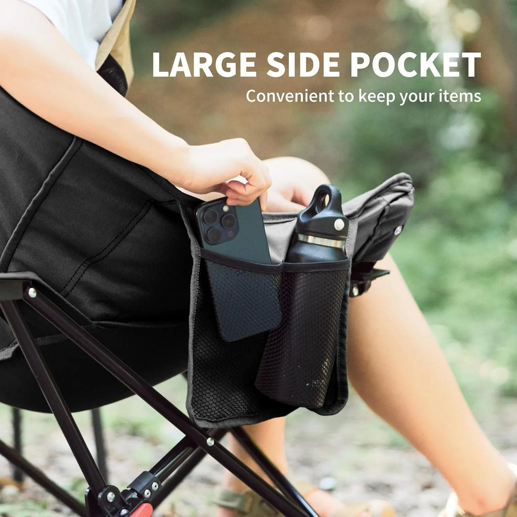 Sea Star Recliner Outdoor Folding High Back Moon Chair 2-Position Adjustable Portable Camping Chair