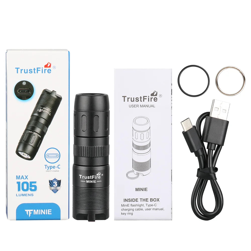 MINIE EDC Flashlight with Magnetic LED Rechargeable  Flashlights For Camping Hiking