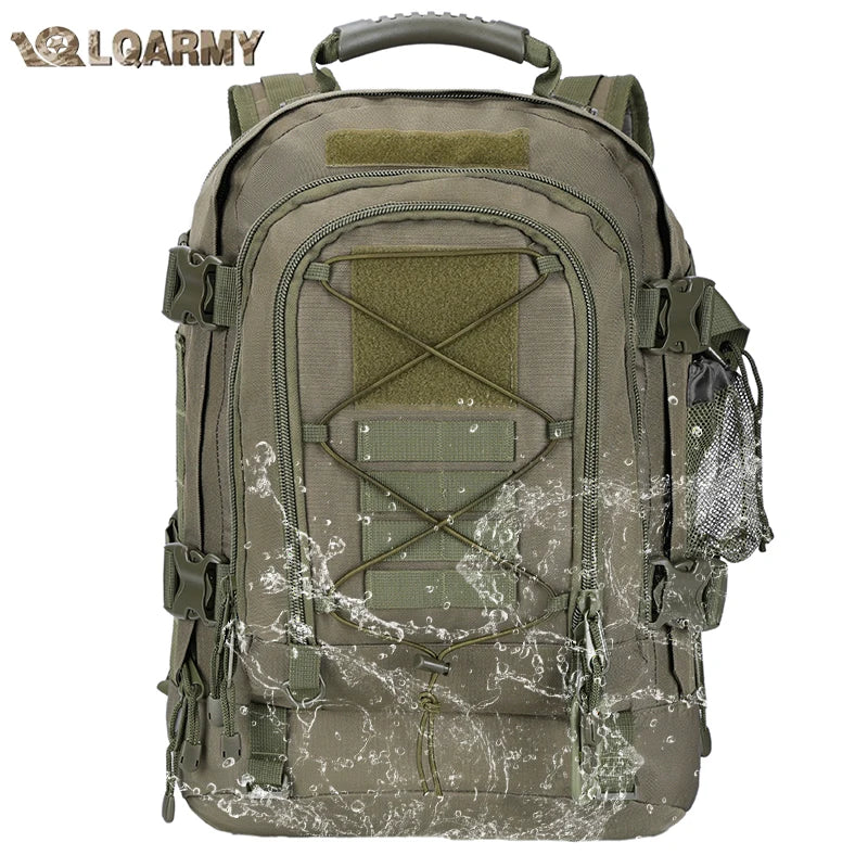 60L Travel Tactical backpack Hiking Camping Expandable Molle Rucksacks