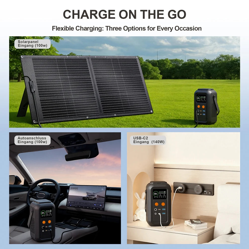 200W Power Station Camping 192Wh Lifepo4 Power Bank 60000mAh Portable Emergency Power USB TYPE-C Port