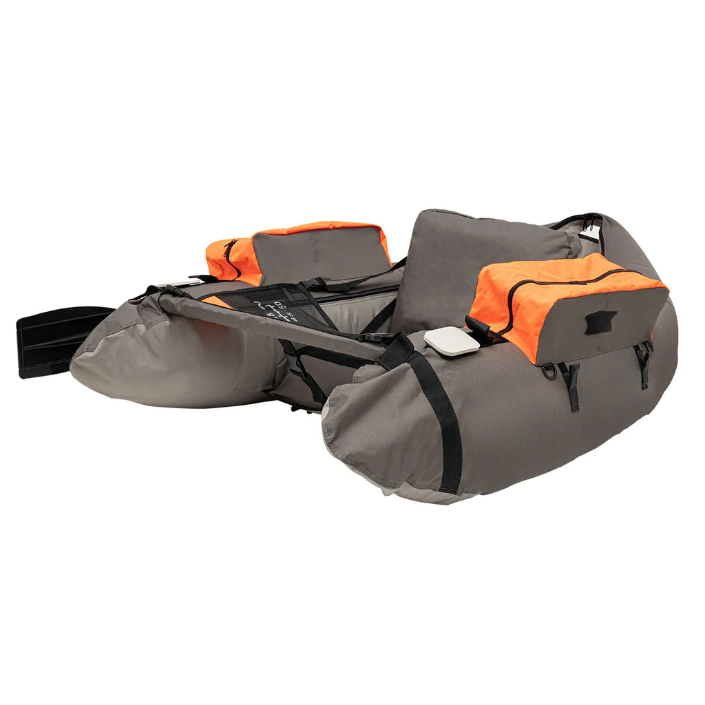 Portable Inflatable Fishing Boat Raft with Adjustable Angle Backrest for Outdoor Water Fishing