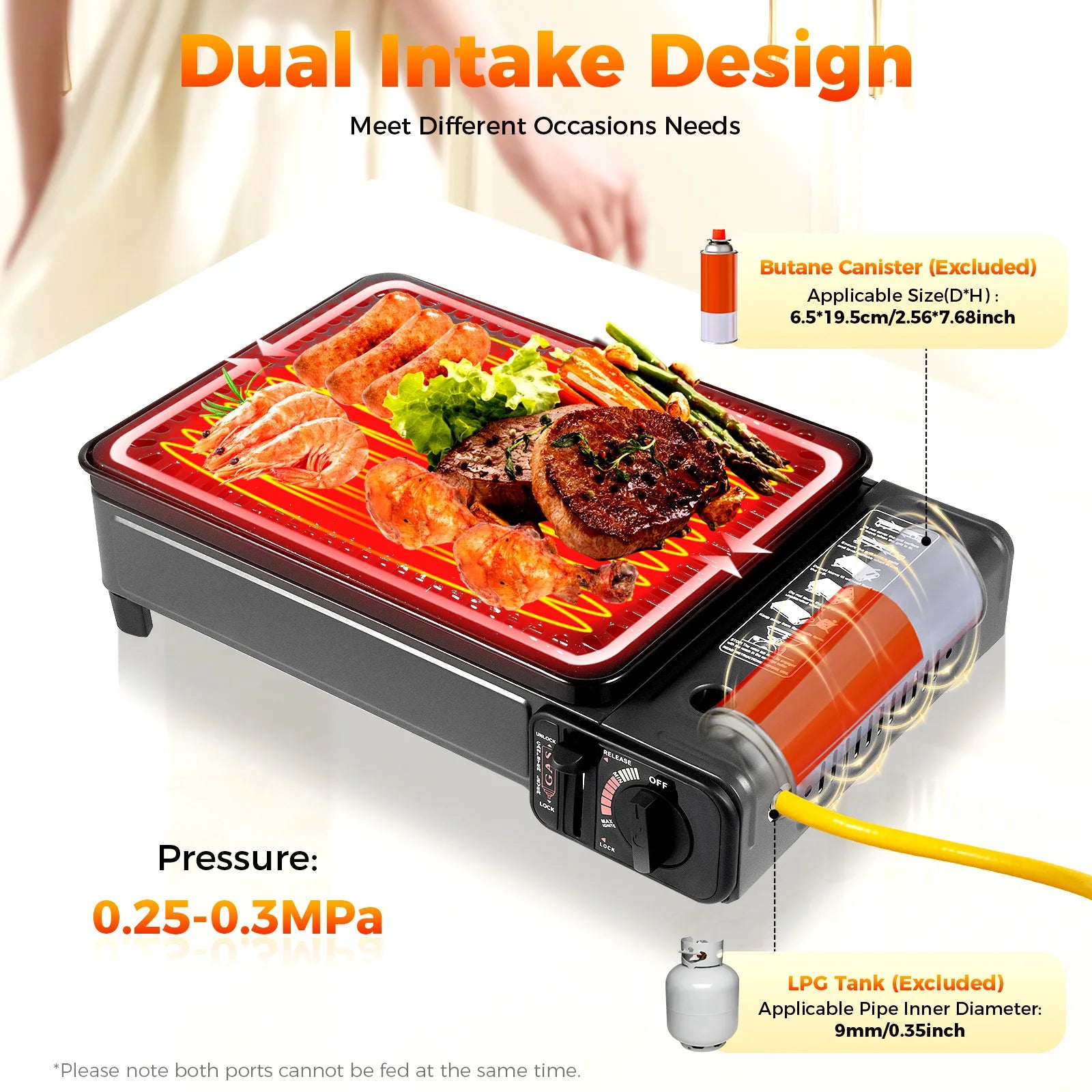Portable Camping Grill Butane Gas Stove For Camping, Trekking