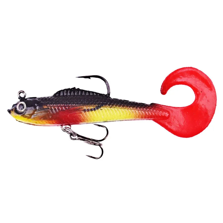 6PCS Wobblers Artificial Baits Fishing Tackle Soft Silicone Bait For Sea Bass Spoon Pike Fishing Lures Swimbait