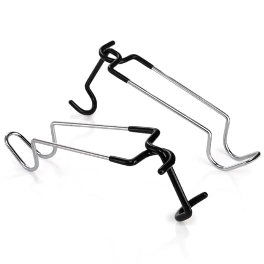 4 Pack Camping Lantern Hook Hangers, 10" Outdoor Lamp Hanger Stand, Stainless Steel Non-Slip Tent Light Pole Hook