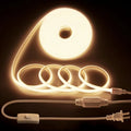 Outdoor LED Strip Lights Waterproof 50Feet Dimmable LED Rope Light with Remote AC 110V~120V