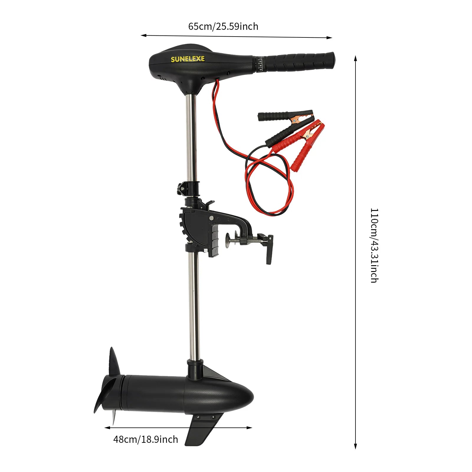 Electric Outboard Motor with Extendable Shaft 5 Forward Gears and 3 Reverse Gears for Small Boats