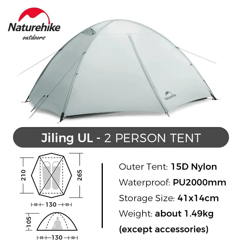 UL PRO 1/2 Person Backpacking Tent Hiking Tent Outdoor Camping Portable Equipment Mountaineering Tent Ultralight Waterproof