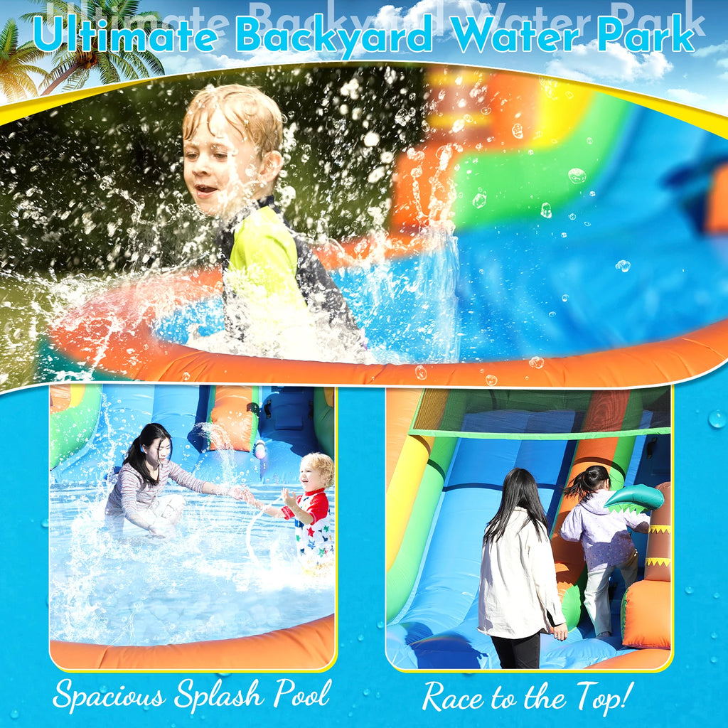21ft Giant Commercial PVC Inflatable Water Slide Bounce House Pool With Blower Children's playground