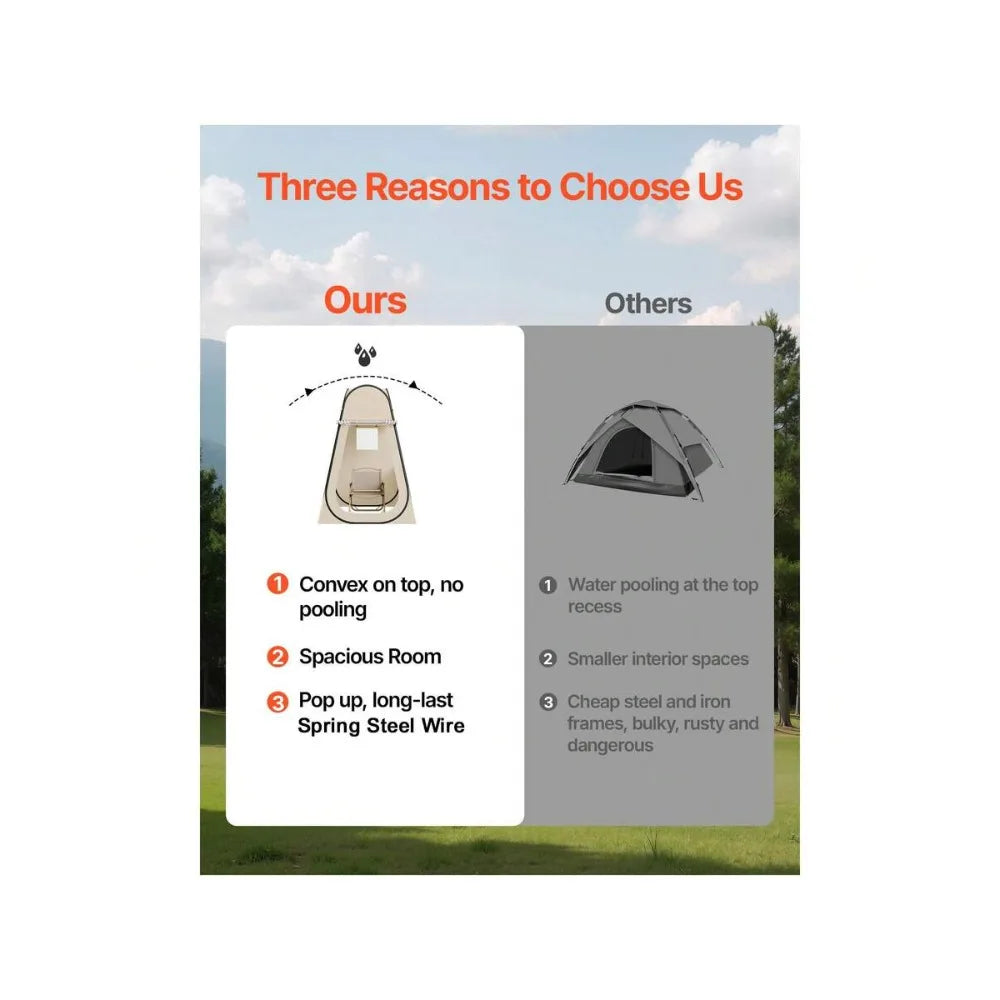 Pop Up Sports Tent, 47x47 Inch Clear Bubble Tent for 1 Person, Waterproof Outdoor Pod with Floor Mat and Top Cover, Camping Shelter Dome