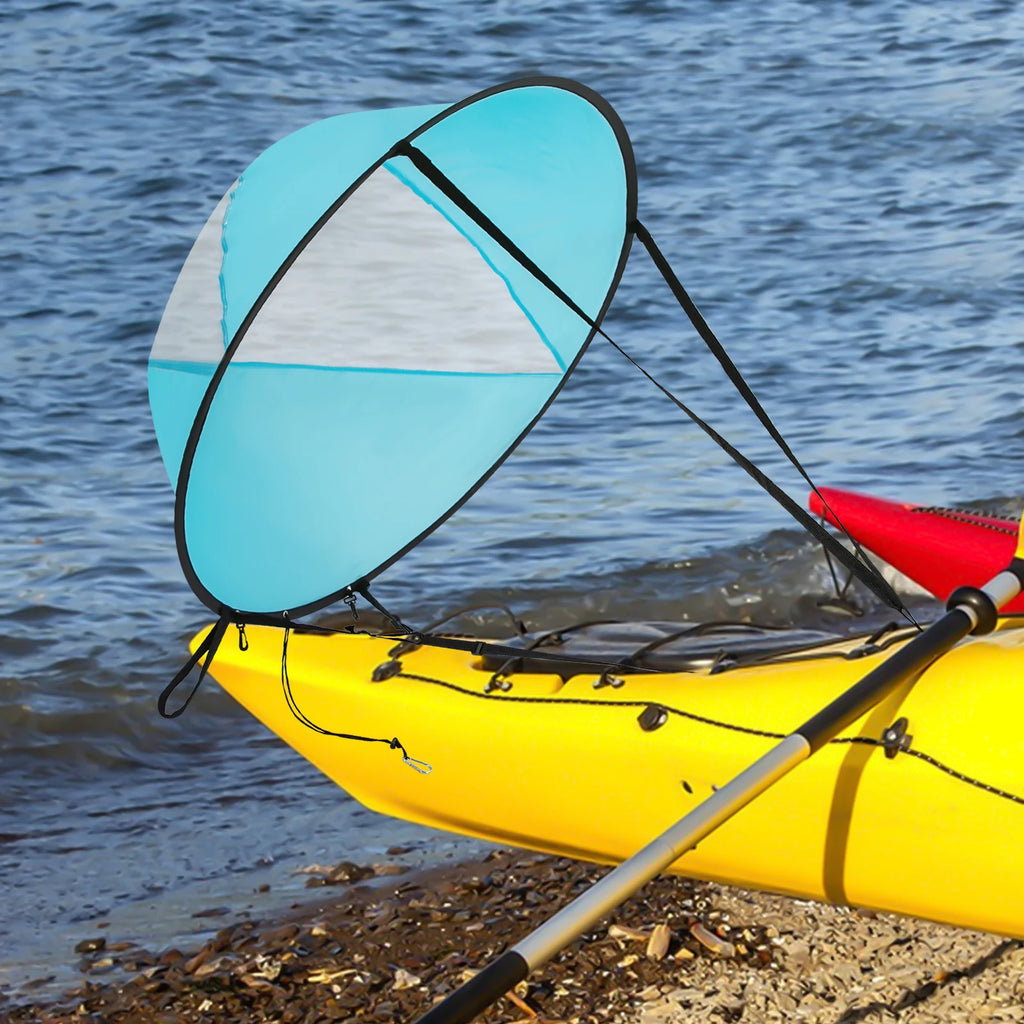 Kayak Sail 42.5" Kayak Downwind Sail - Paddle Board Wind Sail With Instant Popup & Secure Locking
