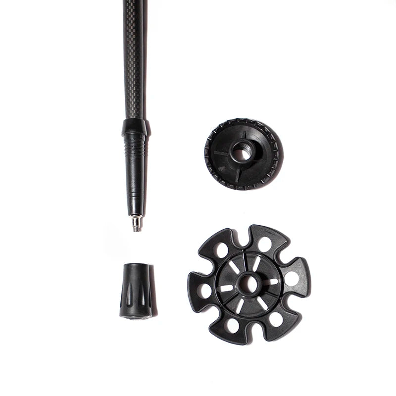Ultralight Carbon Fiber Trekking Poles Hiking Cane Folding Telescopic Mountain Climbing Pole