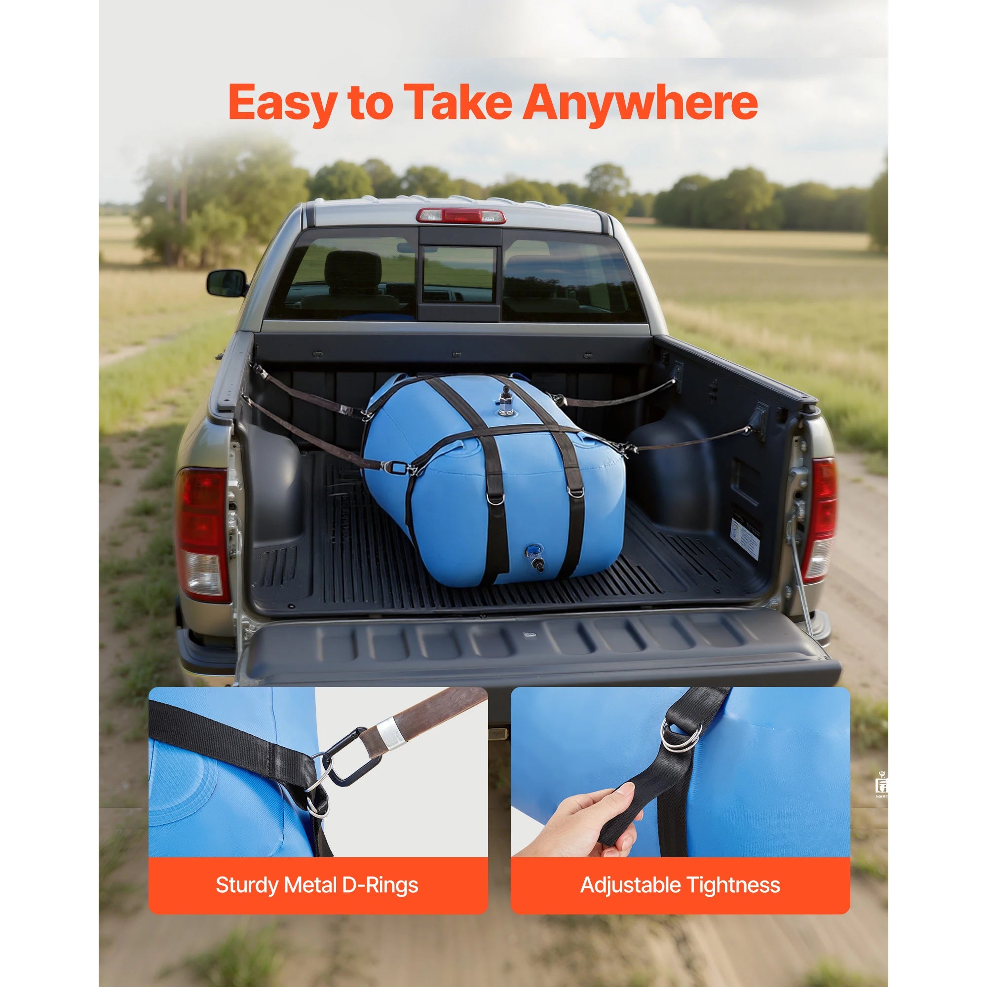Water Storage Bladder TPU Soft Water Bag Portable & Collapsible Containers for Camping