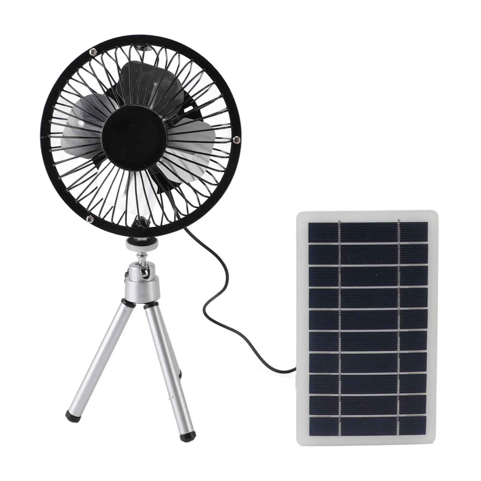 Solar Panel Powered Fan Quiet Portable Solar