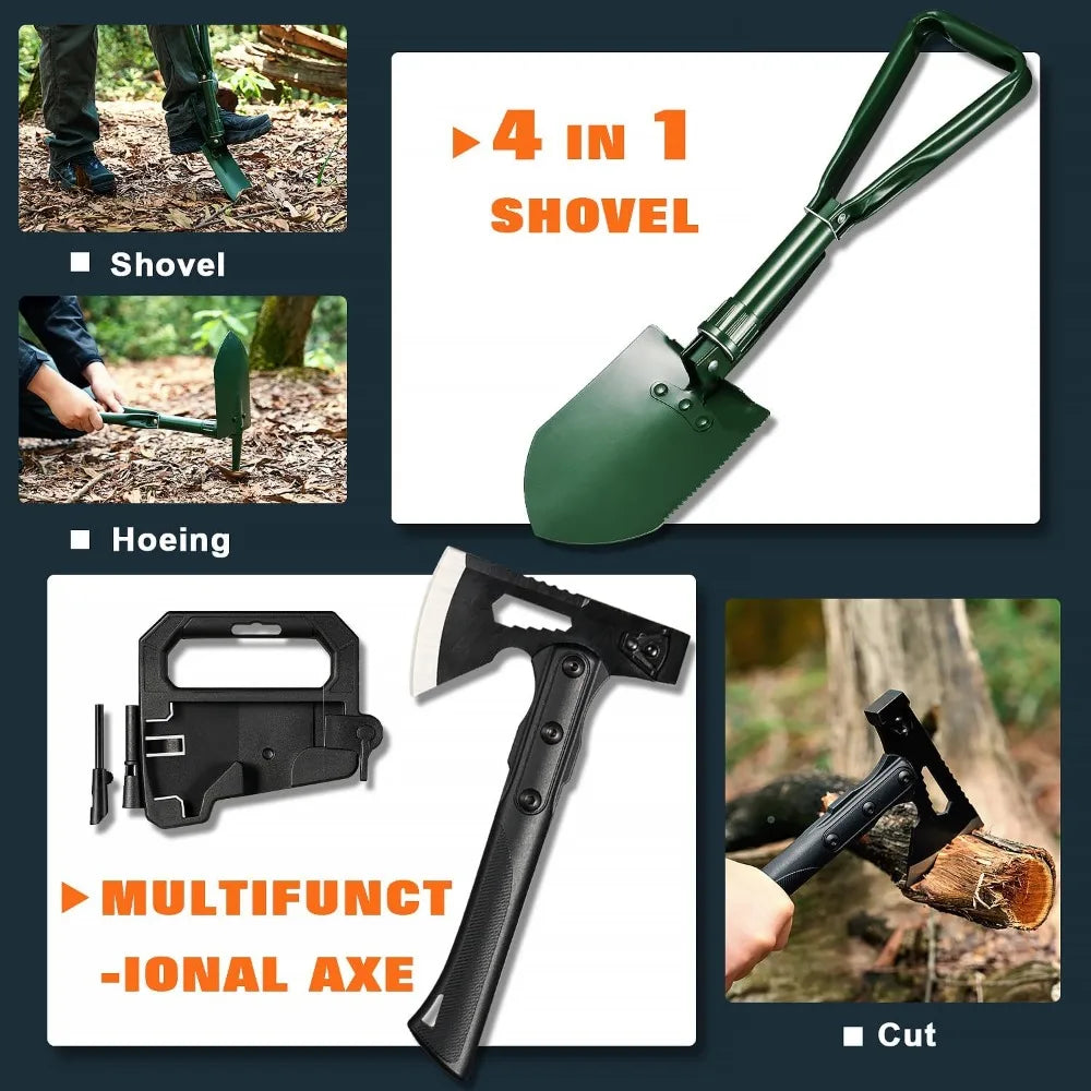 45L Survival Gear Set Camping Backpack First Aid Kit Outdoor Hiking Equipment