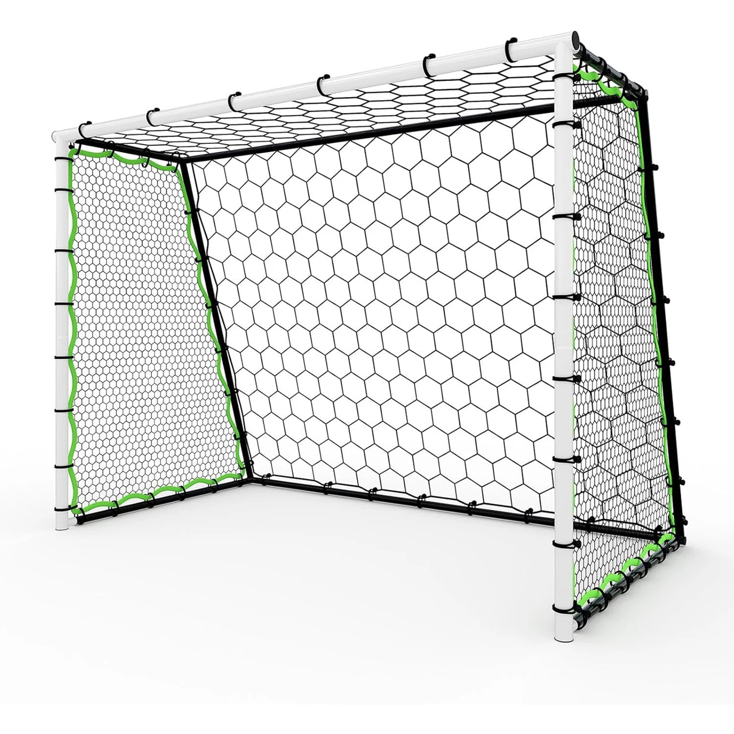 Heavy Duty Portable Soccer Goal for Backyard, Metal Frame Mesh Soccer Rebounder Net