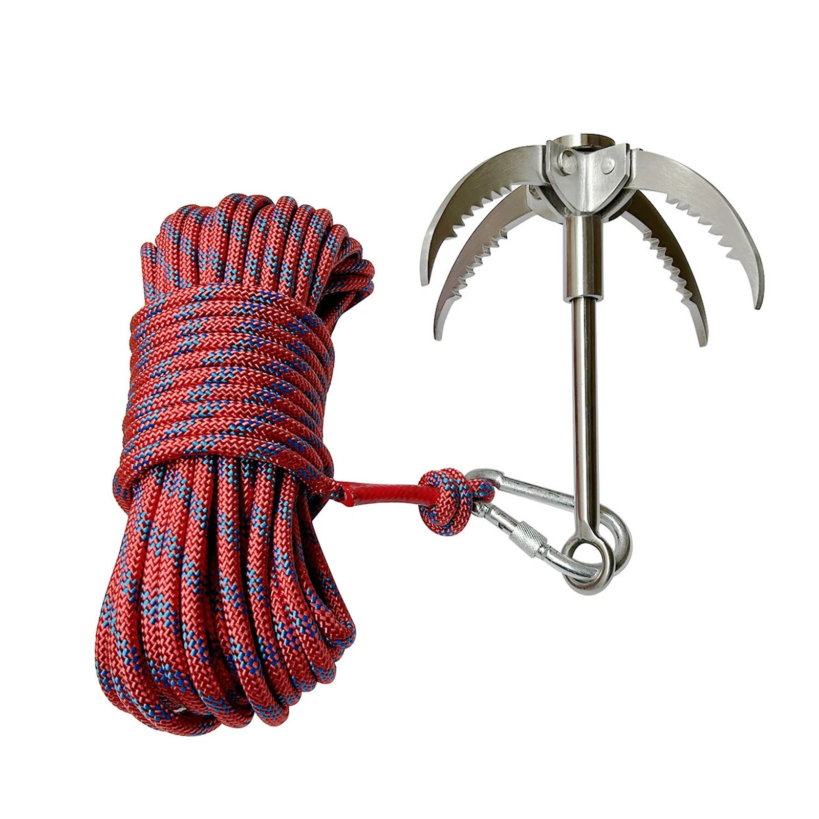 20M Outdoor Rope Rock Climbing Hooks Flying Tiger Claw Grappling Hook Camping Equipment