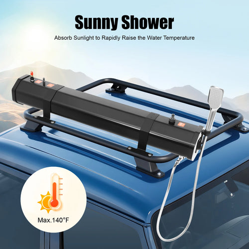 30L Portable Water Tank for Camping Roof Rack Mount Shower freshwater washing