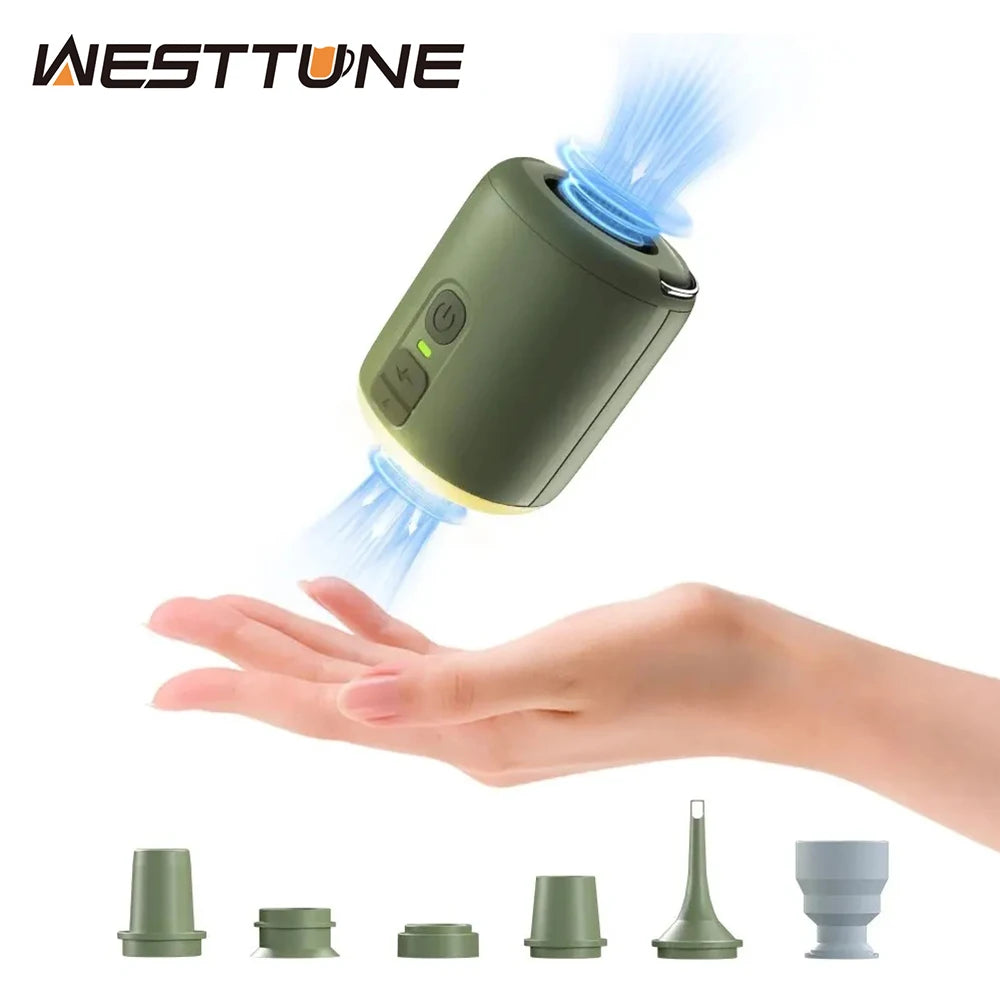 Air Pump with Camping Lantern 4.5kPa for Inflating Air Mattress Sleeping Pads