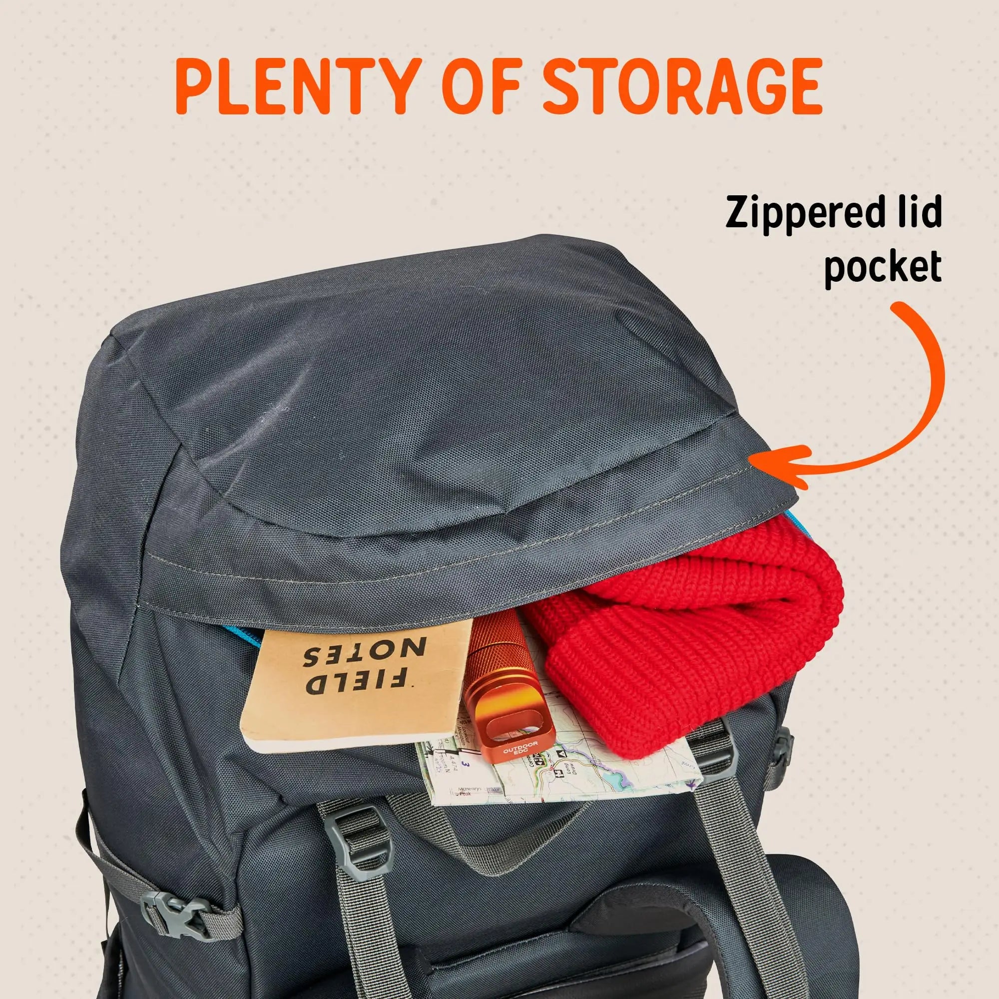 Internal Frame Hiking Backpack 35L Lightweight Pack For Multi-Day Trekking